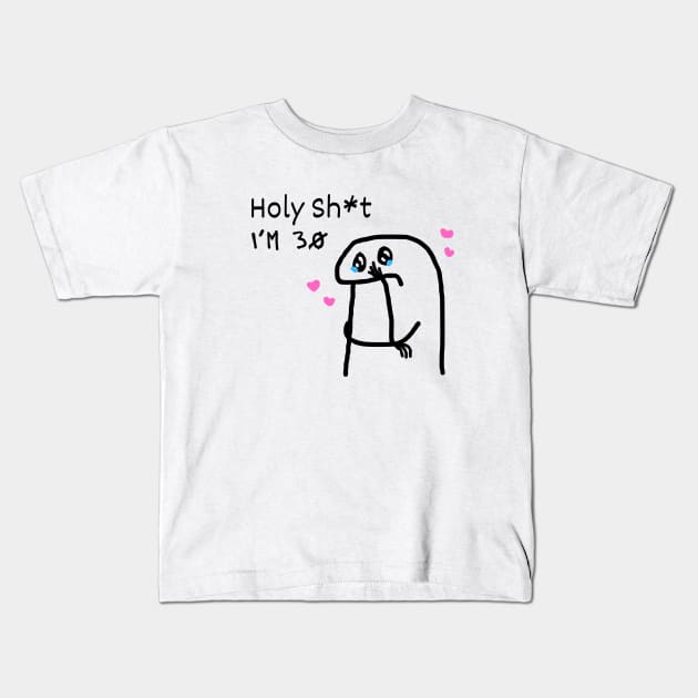 Holy Shit I'm 30 Birthday Kids T-Shirt by Owlora Studios